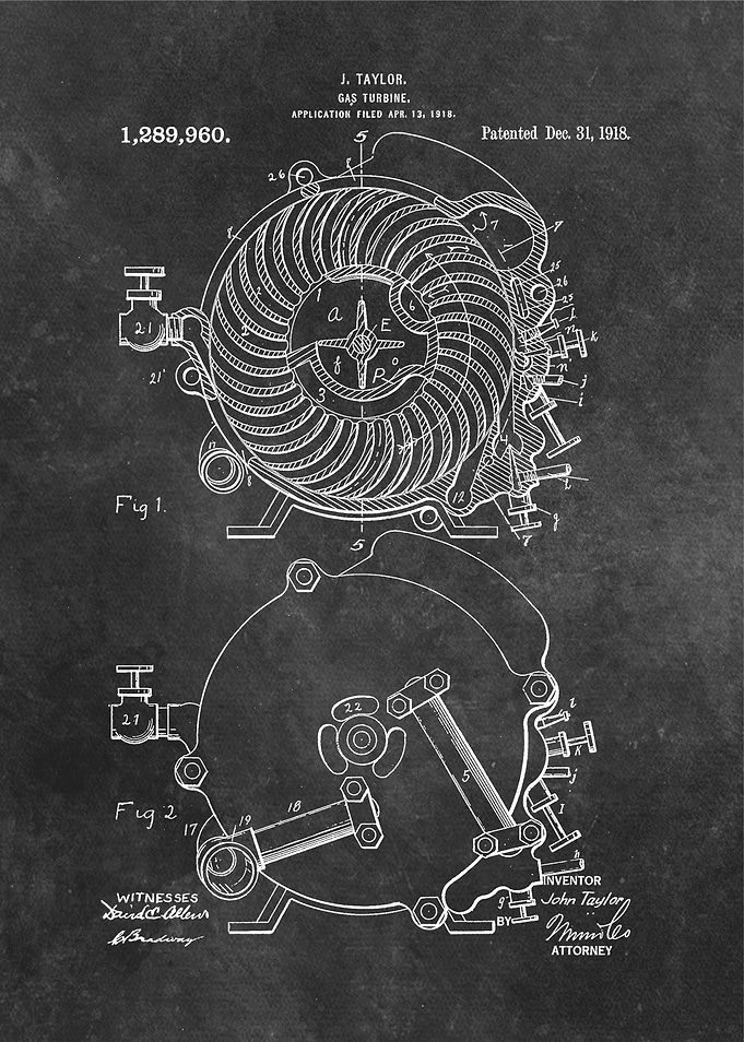 Taylor Gas turbine 1918