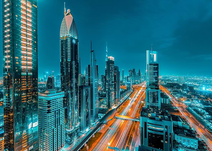 Dubai Modern Sunset