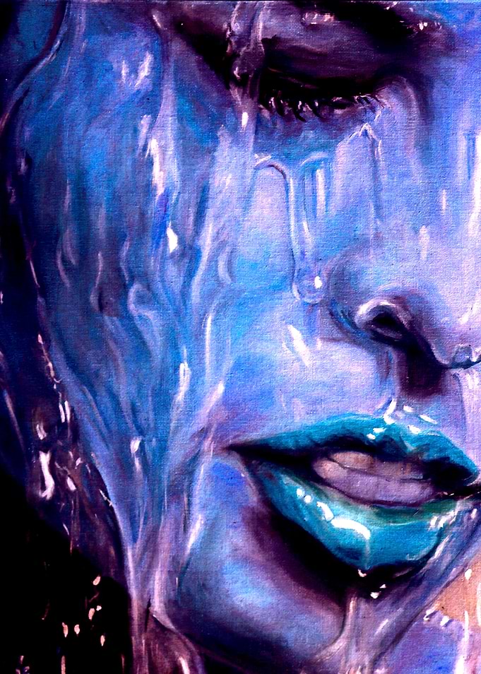 Blue face