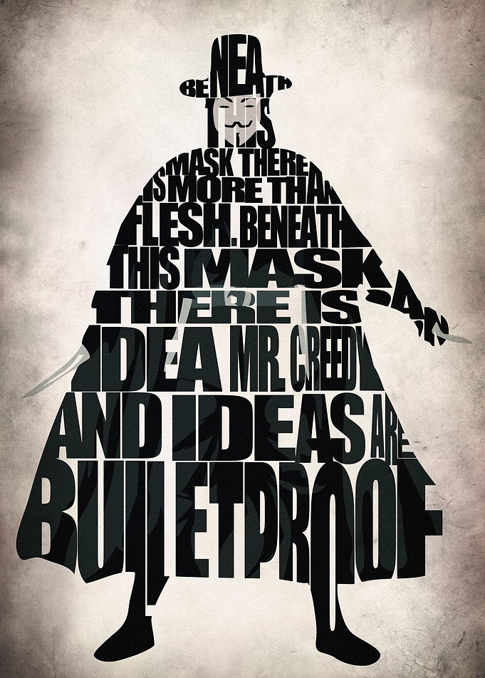 V for Vendetta Typography