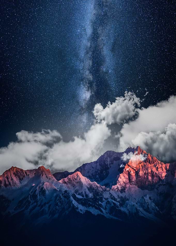 Mountain Peak & Milky Way
