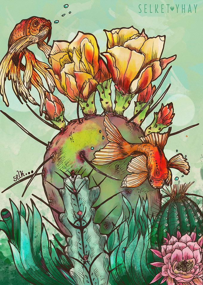 Swimming between thorns