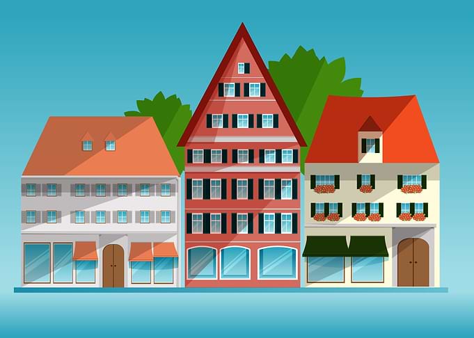 Old timbered houses