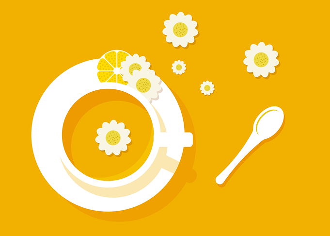 Fresh chamomile tea