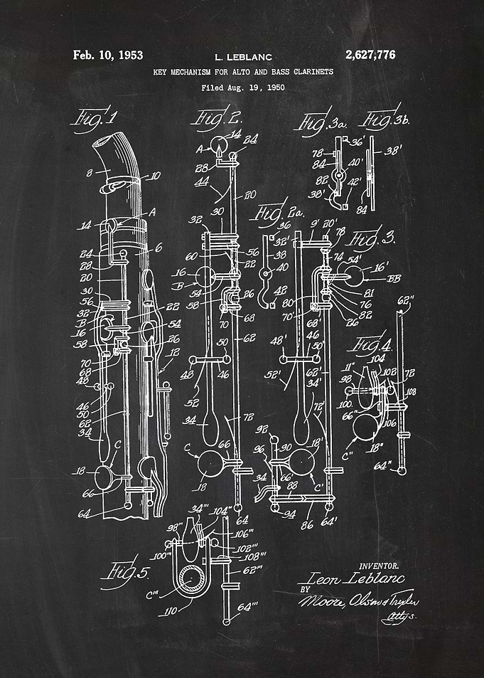1950 Key Mechanism for Alto and Bass Clarinets