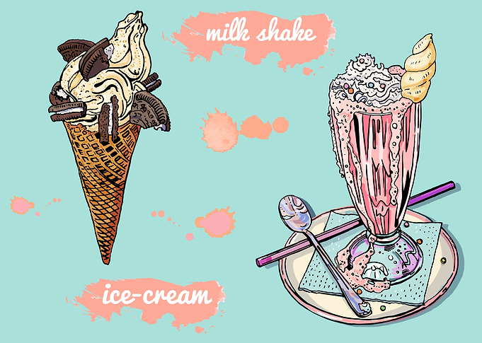 Pink unicorn milk shake
