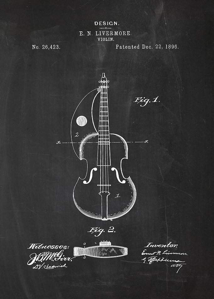 1896 Violin - Patent Drawing