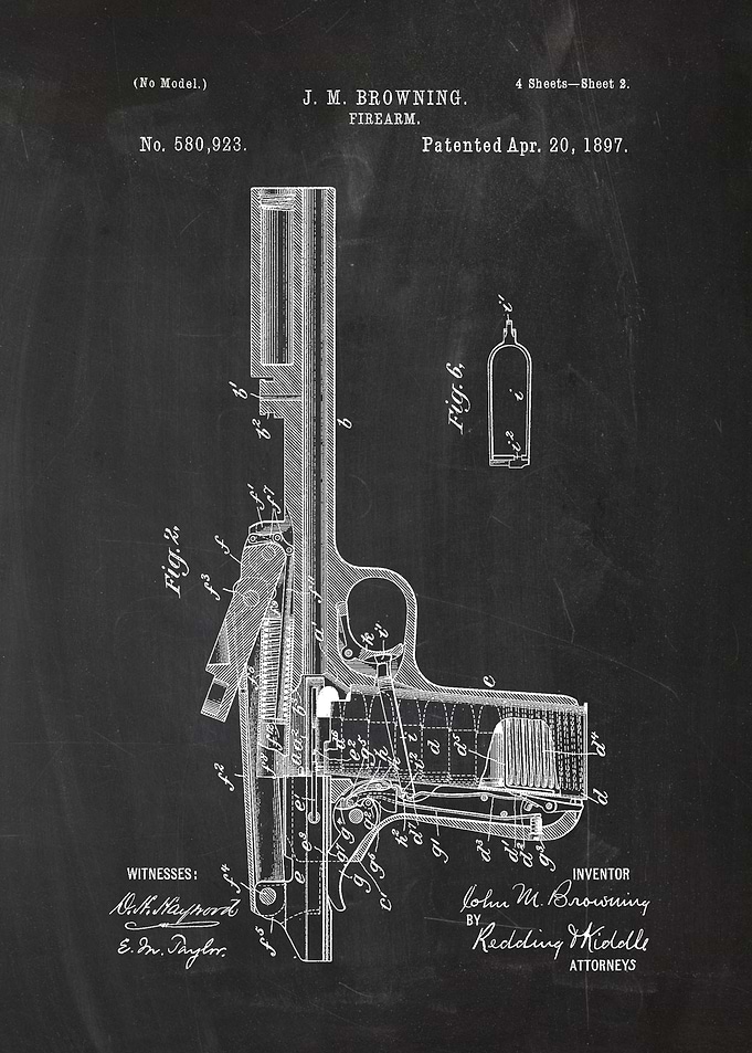 1897 Firearm - Patent drawing