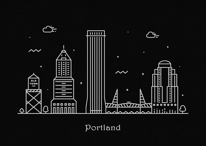 Portland Skyline, Oregon