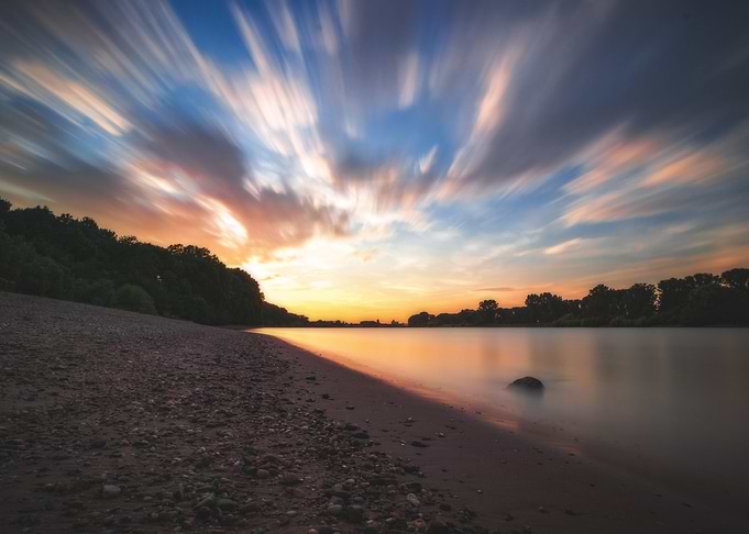Sunset at the Riverside