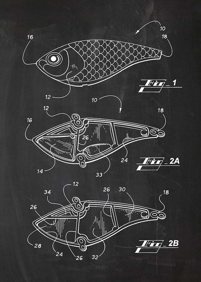 Fishing Lure - Patent Drawing