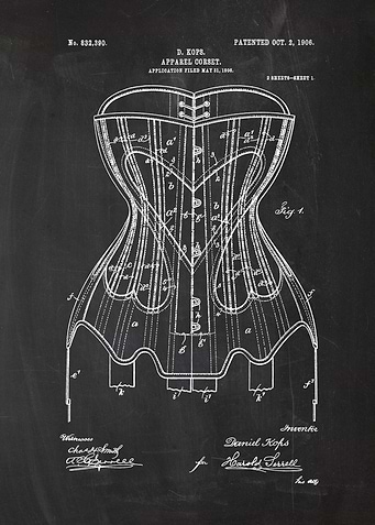 1906 Apparel Corset - Patent Drawing