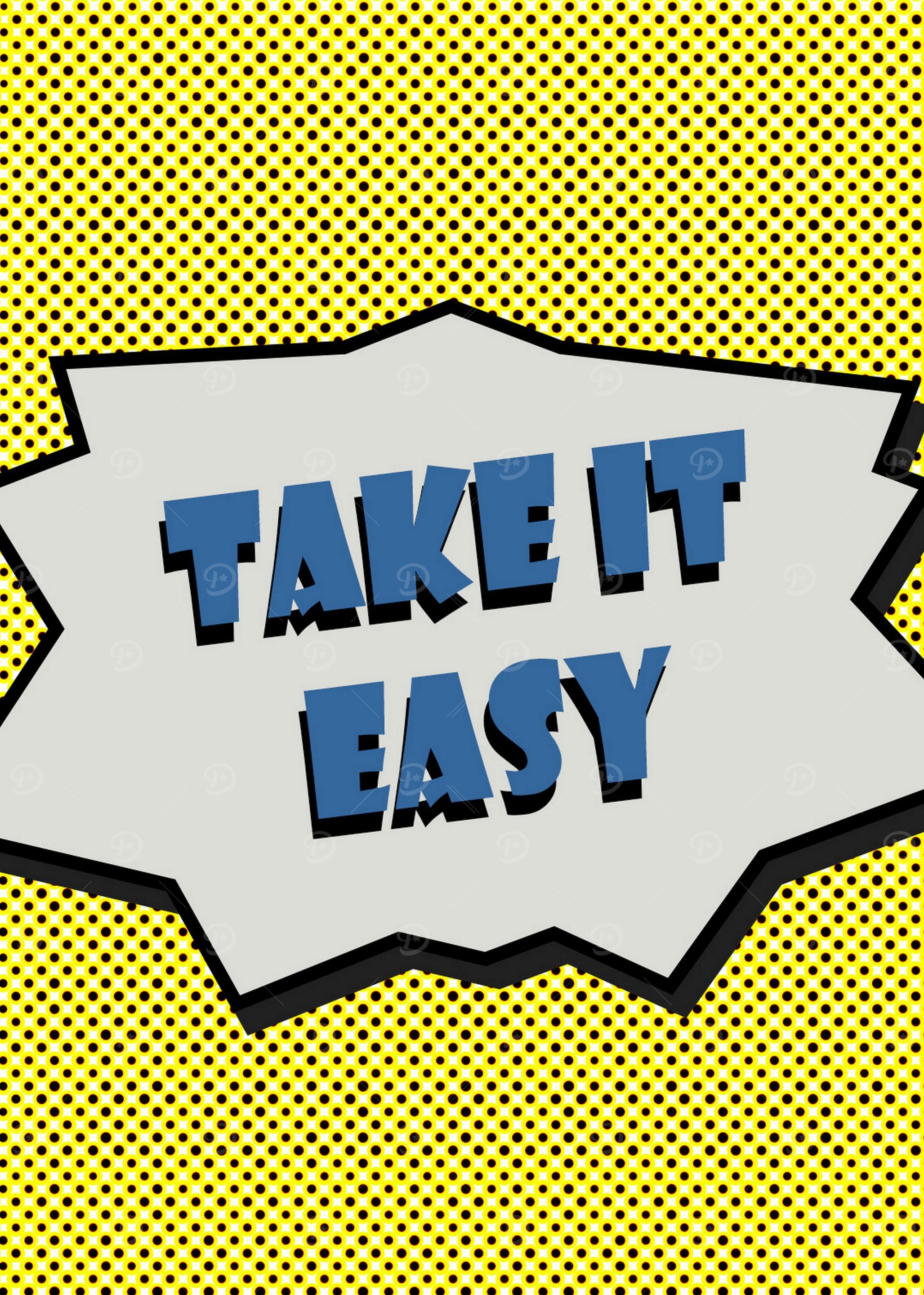 take it easy vintage poster