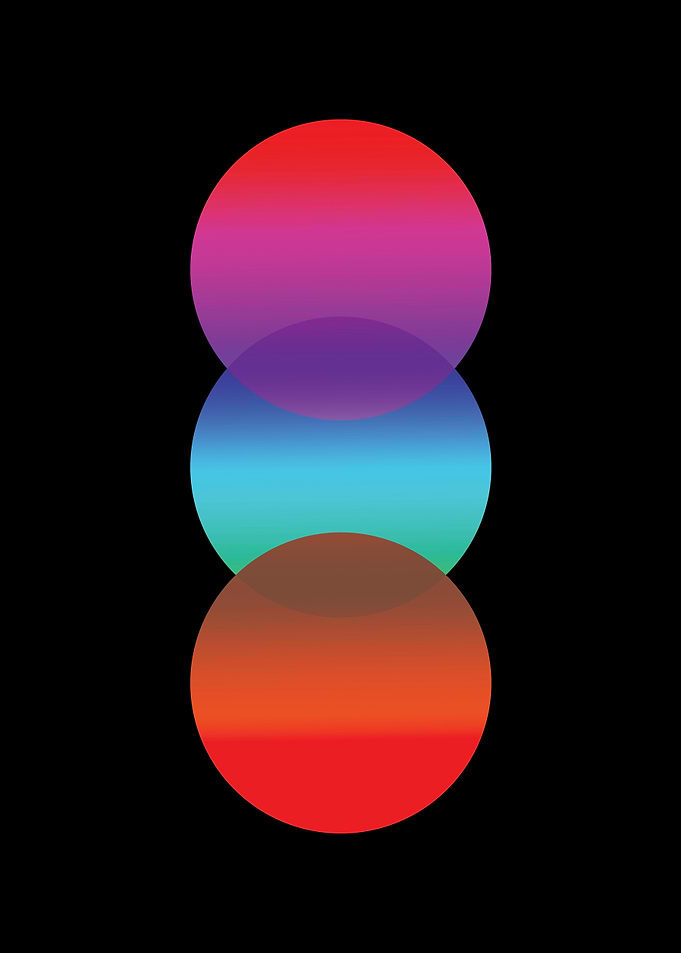 minimalist colorful circle