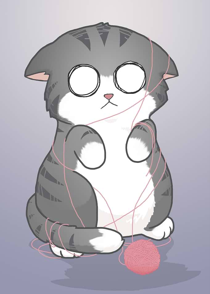 Tangled kitty