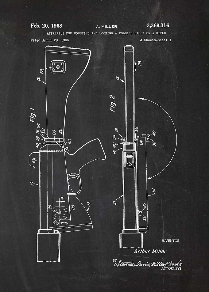 1966 Rifle - Patent Drawing