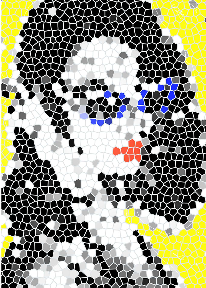 Girl with blue glasses