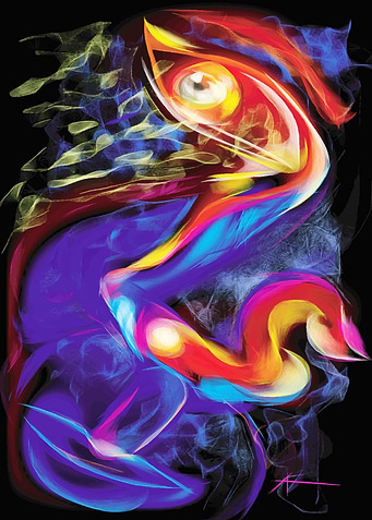 abstract face drawing