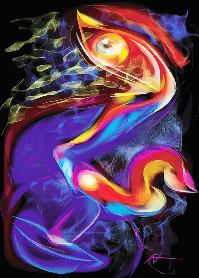abstract face drawing