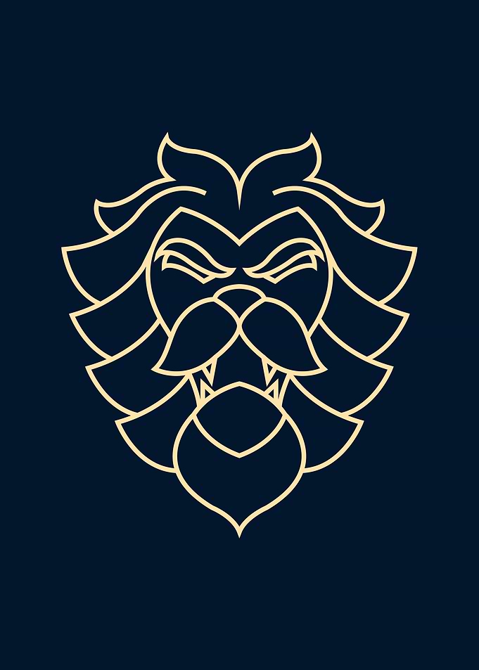 Minimalist Lion (White Color)