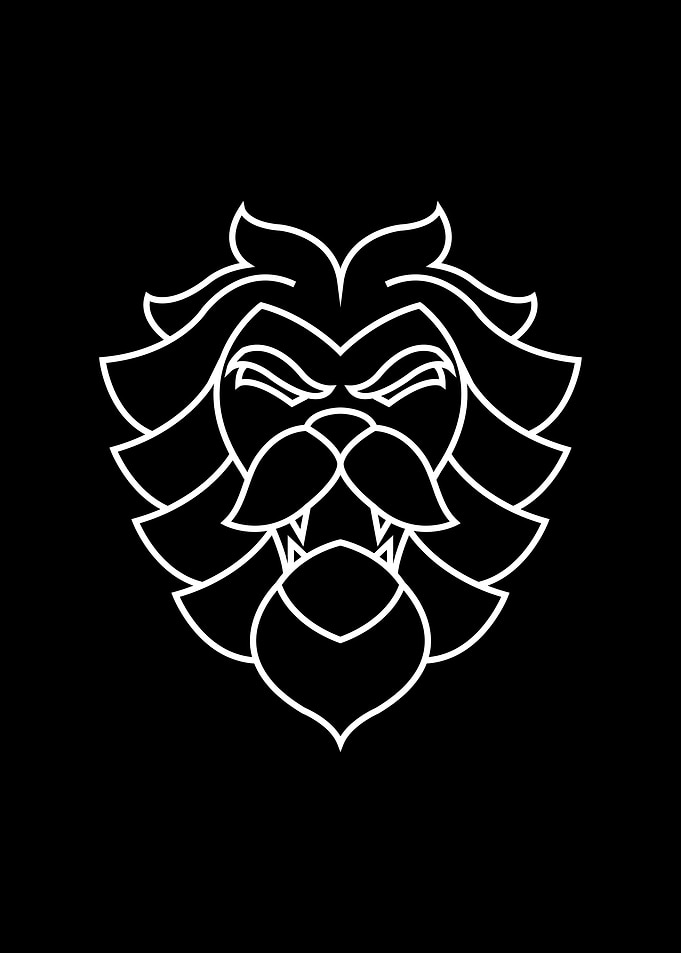 Minimalist Lion (White Version)