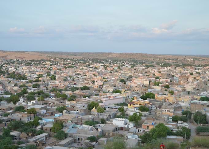 Bird view of Mithi city of Sindh, Pakistan