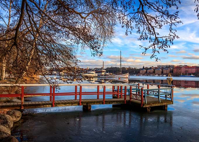 Pier in the winter
