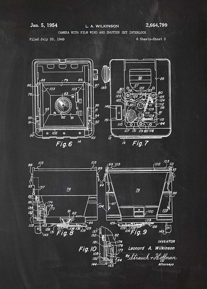1949 Camera with Film Wind and Shutter Set Interlo