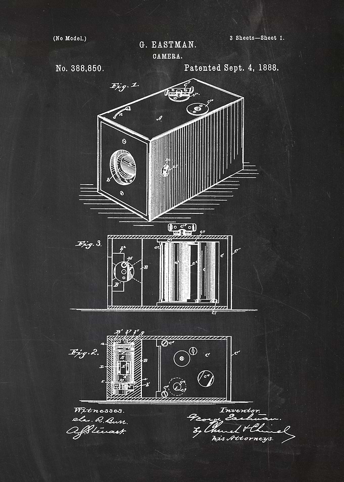 1888 Camera - Patent Drawing