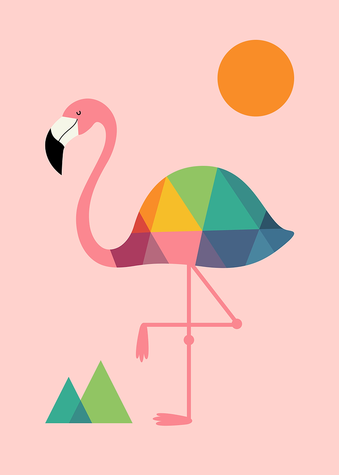 Rainbow Flamingo