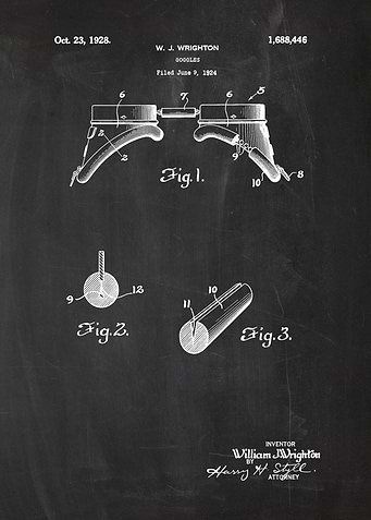 1924 Goggles - Patent Drawing