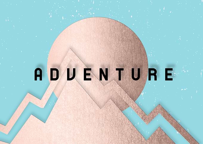 Rose Gold Adventure Mountain Typography