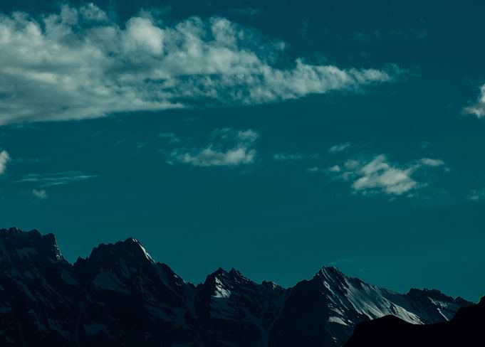 Mountains in the moonlight