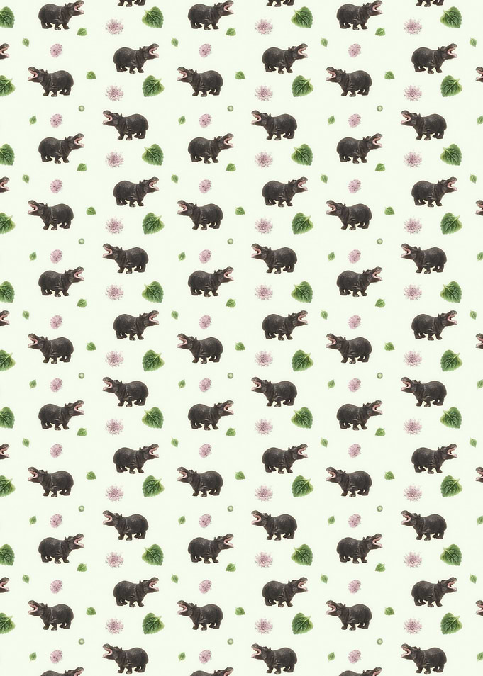 Hippos and flowers