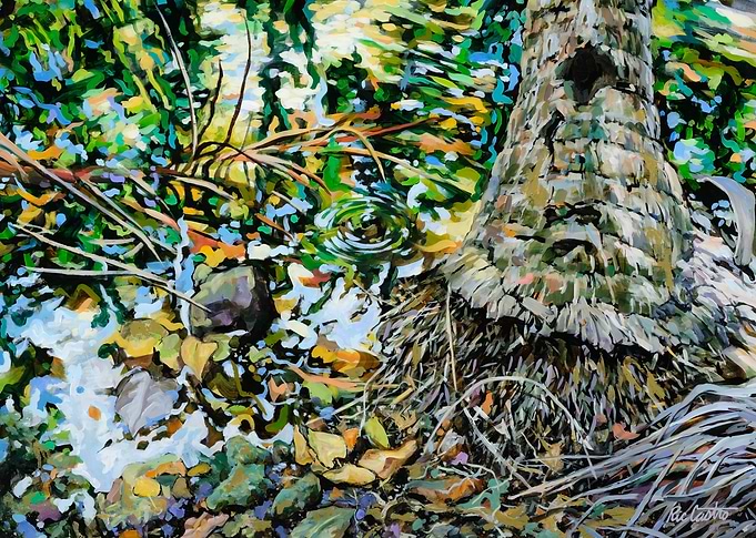 Abstract Coconut Trunk