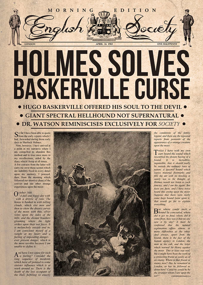 Holmes Solves Baskerville Curse