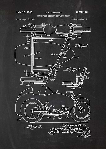 1952 Motorcycle Sidecar Coupling Means - Patent