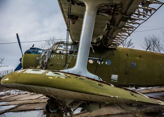 Old broken plane