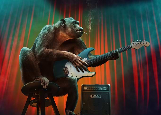 Monkey Smoking