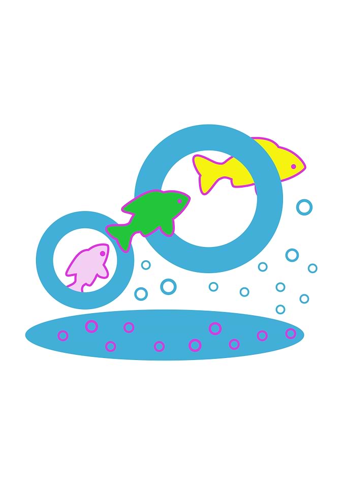 Playful fishes