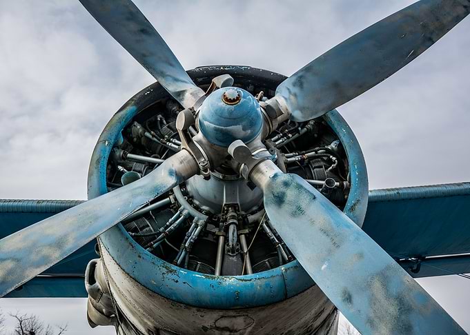 Screw of Soviet AN2 plane
