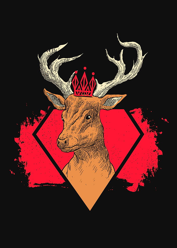 Deer Head Drawing Illustration