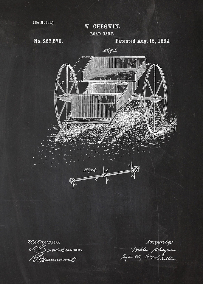 1882 Road Cart - Patent Drawing