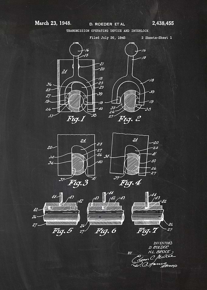 1945 Transmission Operating Device and Interlock