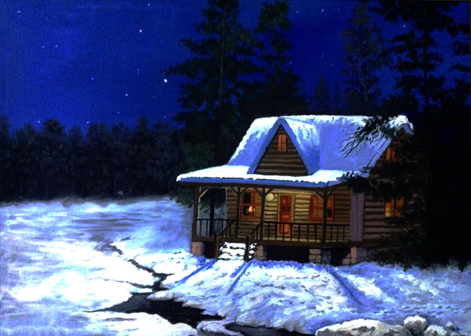 Wooden House Cold Winter