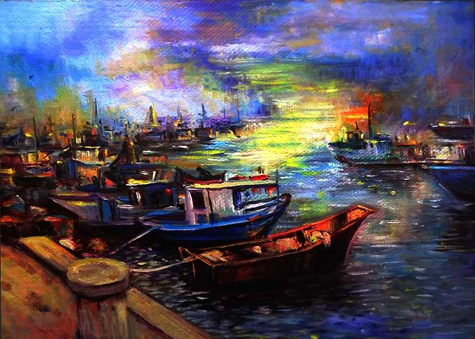 London River & Harbor XVIIIe century