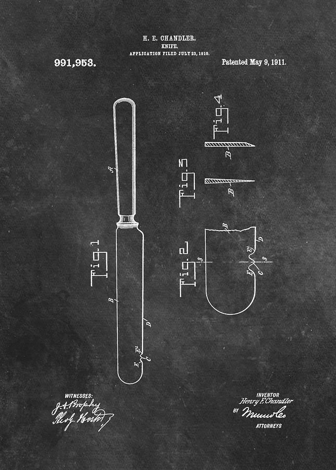 patent art Chandler Knife