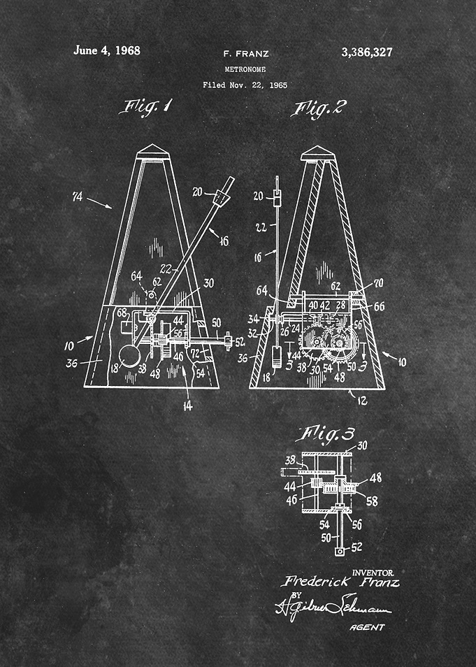 patent art Franz Metronome