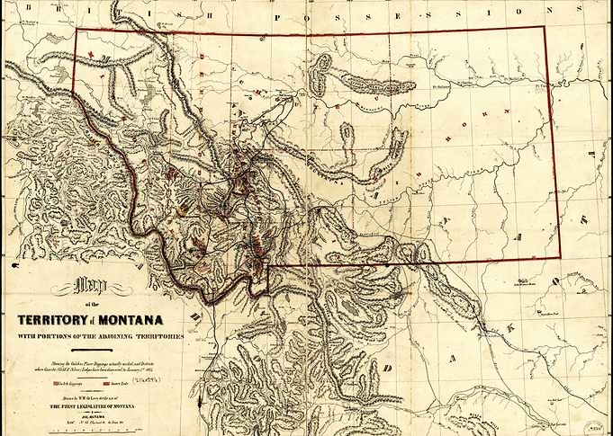 Map of Montana (1865)