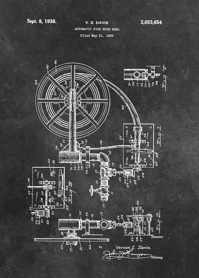 patent art Davis 1935 Auto